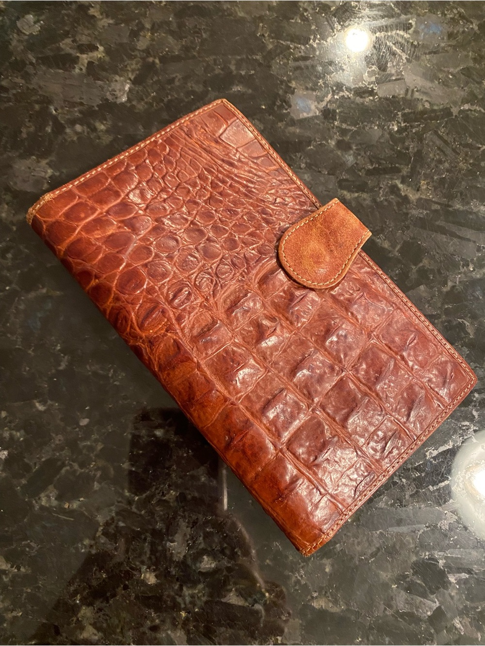 Joan & David Leather, Croc-Embossed  Wallet/Billfold.